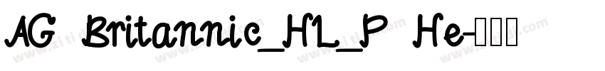 AG Britannic_HL_P He字体转换
